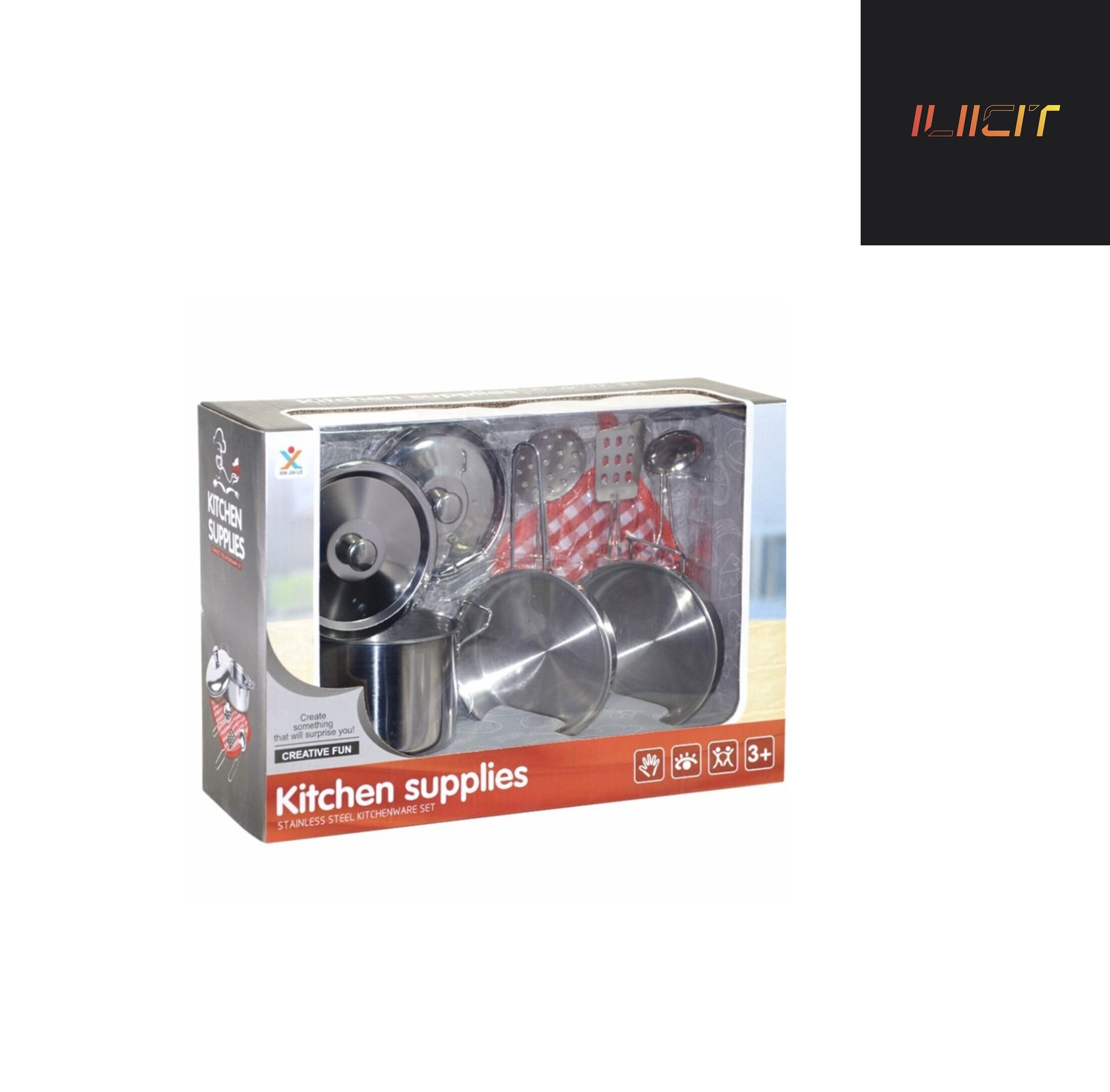 Детская металлическая посуда ILICIT Kitchen supplies 3+, Серебристый, Детская металлическая посуда, Kitchen supplies 3+
Детская металлическая посуда ILICIT Kitchen supplies 3+, Серебристый, Детская металлическая посуда, Kitchen supplies 3+