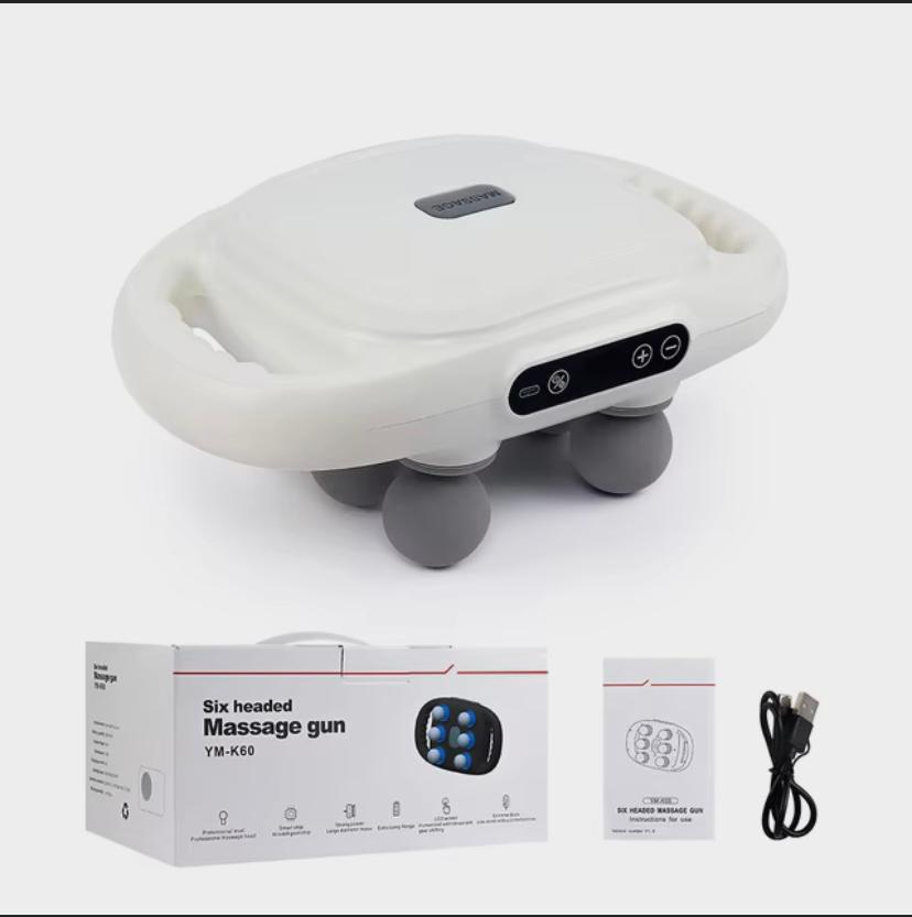 Перкуссионный массажер Massage gun JZ-AMQ-01 с 6-ю массажными головками, цвет белый, Six head fascia gun
Перкуссионный массажер Massage gun JZ-AMQ-01 с 6-ю массажными головками, цвет белый, Six head fascia gun