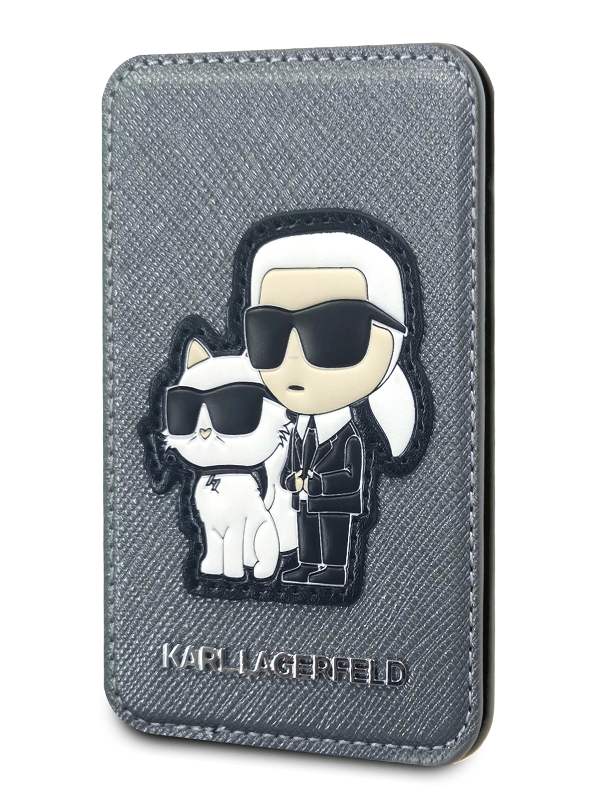 Магнитный картхолдер Karl Lagerfeld MagSafe с функцией подставки для карт, серебристый
Магнитный картхолдер Karl Lagerfeld MagSafe с функцией подставки для карт, серебристый