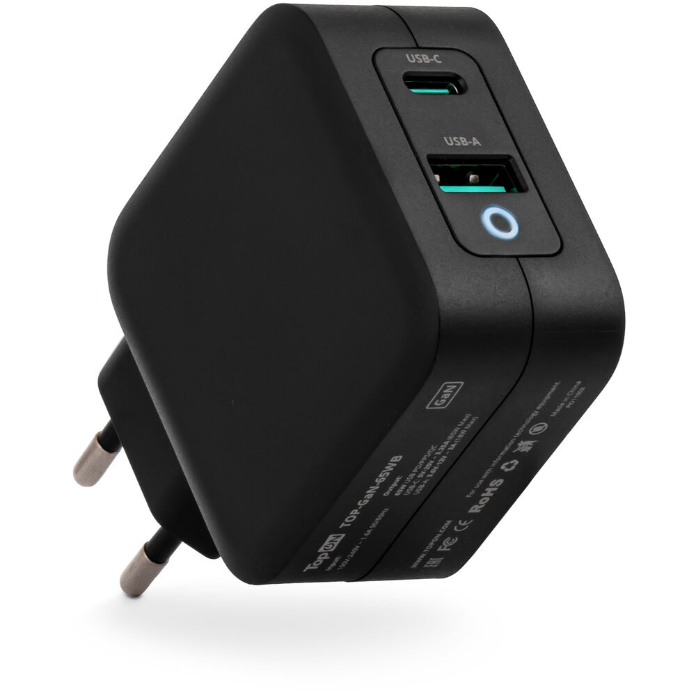 Сетевое зарядное устройство TopON TOP-GaN-65 type-c - usb 1xUSB Type-C 5 А черный, TOP-GaN-65
Сетевое зарядное устройство TopON TOP-GaN-65 type-c - usb 1xUSB Type-C 5 А черный, TOP-GaN-65