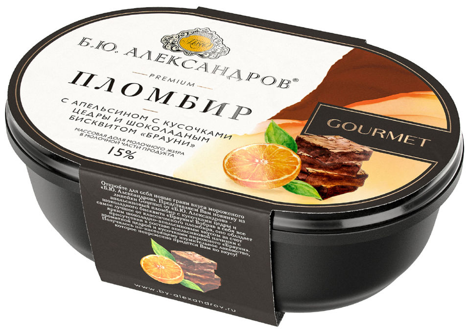 Мороженое Б.Ю.Александров Апельсин с кусочками цедры и шоколадным бисквитом Брауни 450 г
Мороженое Б.Ю.Александров Апельсин с кусочками цедры и шоколадным бисквитом Брауни 450 г