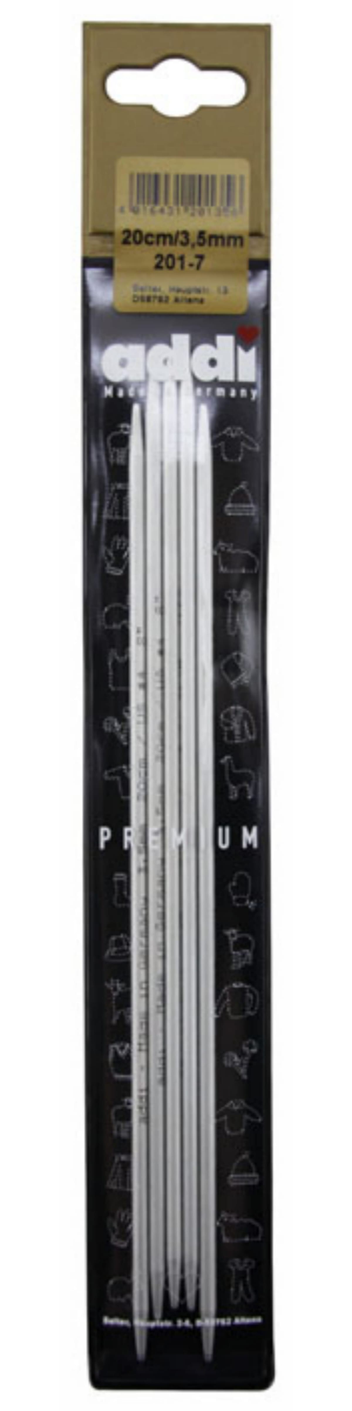 ADDI Спицы, чулочные, алюминий, N3,5, 20 см. 5 шт в блистере N3,5 SE201-7/3.5-20-104, Серый
ADDI Спицы, чулочные, алюминий, N3,5, 20 см. 5 шт в блистере N3,5 SE201-7/3.5-20-104, Серый