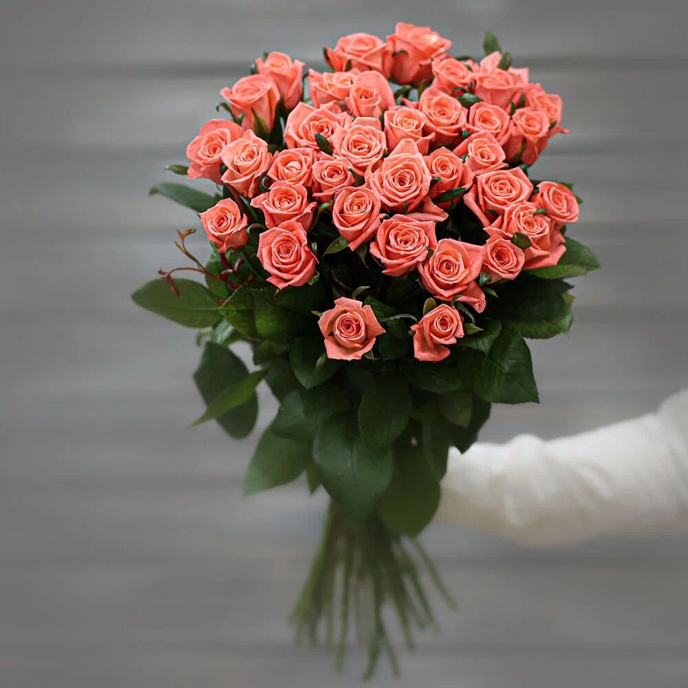 Букет из 35 коралловых роз (Россия) с лентой 60 см, Букет Маркет,35 роз 60 см,B2581, 35 роз 60 см
Букет из 35 коралловых роз (Россия) с лентой 60 см, Букет Маркет,35 роз 60 см,B2581, 35 роз 60 см