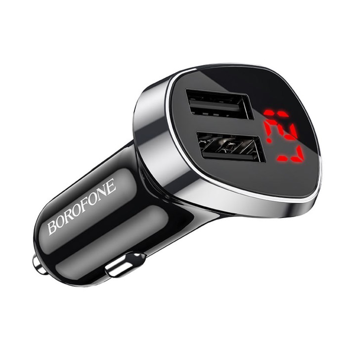 Borofone Автомобильное зарядное устройство Borofone BZ15, 2xUSB, 2.4 А, дисплей, черное
Borofone Автомобильное зарядное устройство Borofone BZ15, 2xUSB, 2.4 А, дисплей, черное