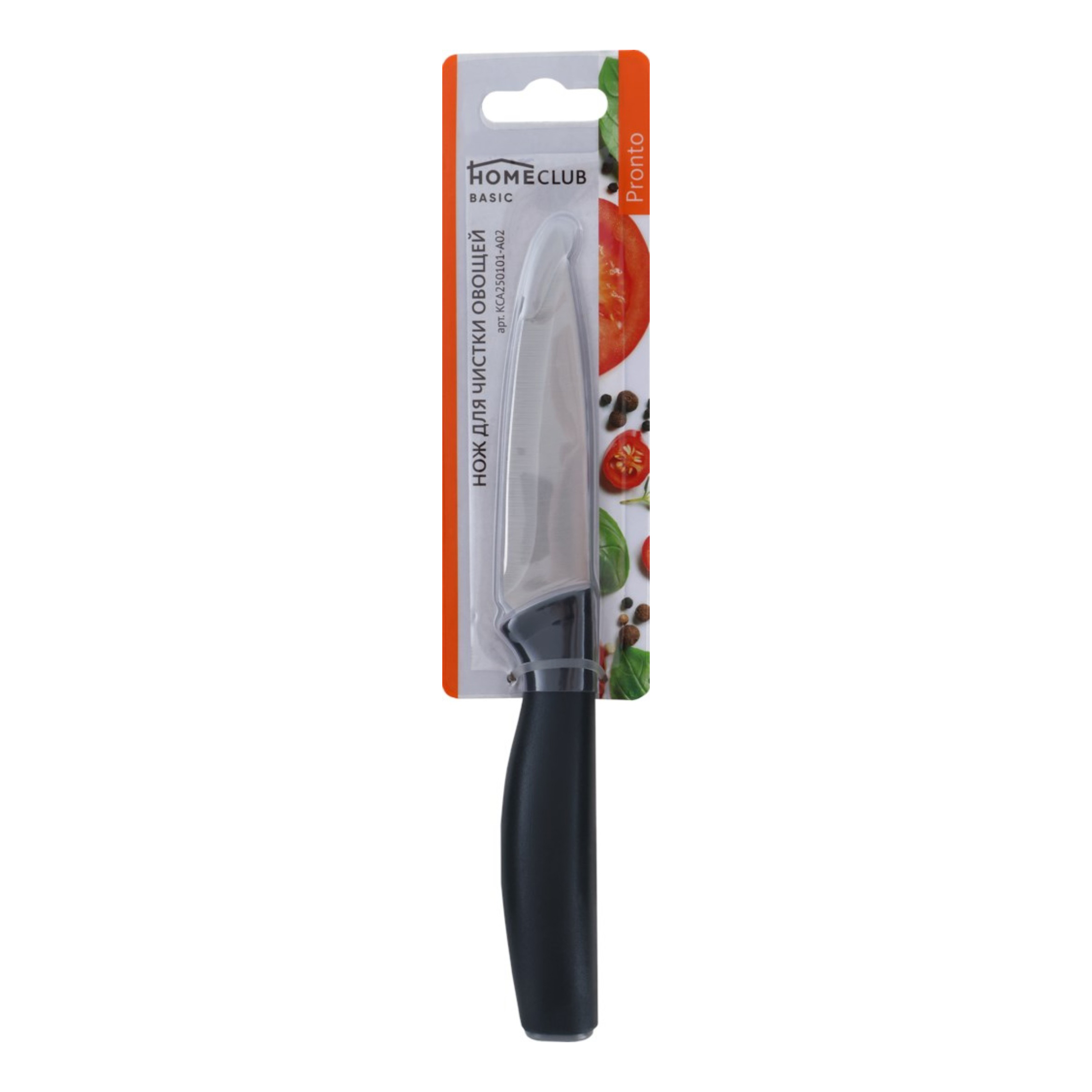 фото Кухонный нож для чистки овощей homeclub pronto 10,5 см home club