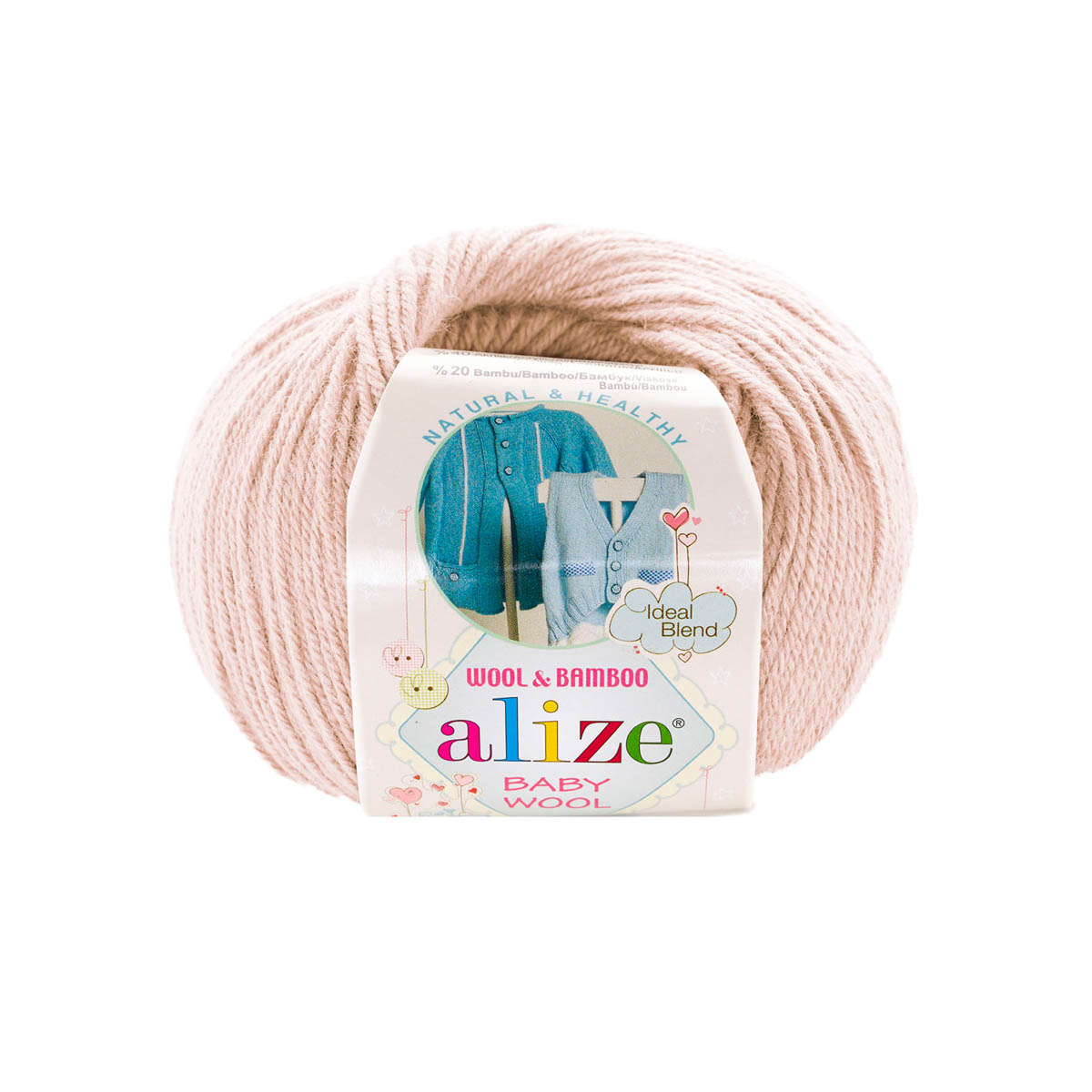 Пряжа ALIZE Baby wool 50г, 175м (бамбук, шерсть, акрил) ТУ (382 пудра), 10 мотков, Baby wool
Пряжа ALIZE Baby wool 50г, 175м (бамбук, шерсть, акрил) ТУ (382 пудра), 10 мотков, Baby wool