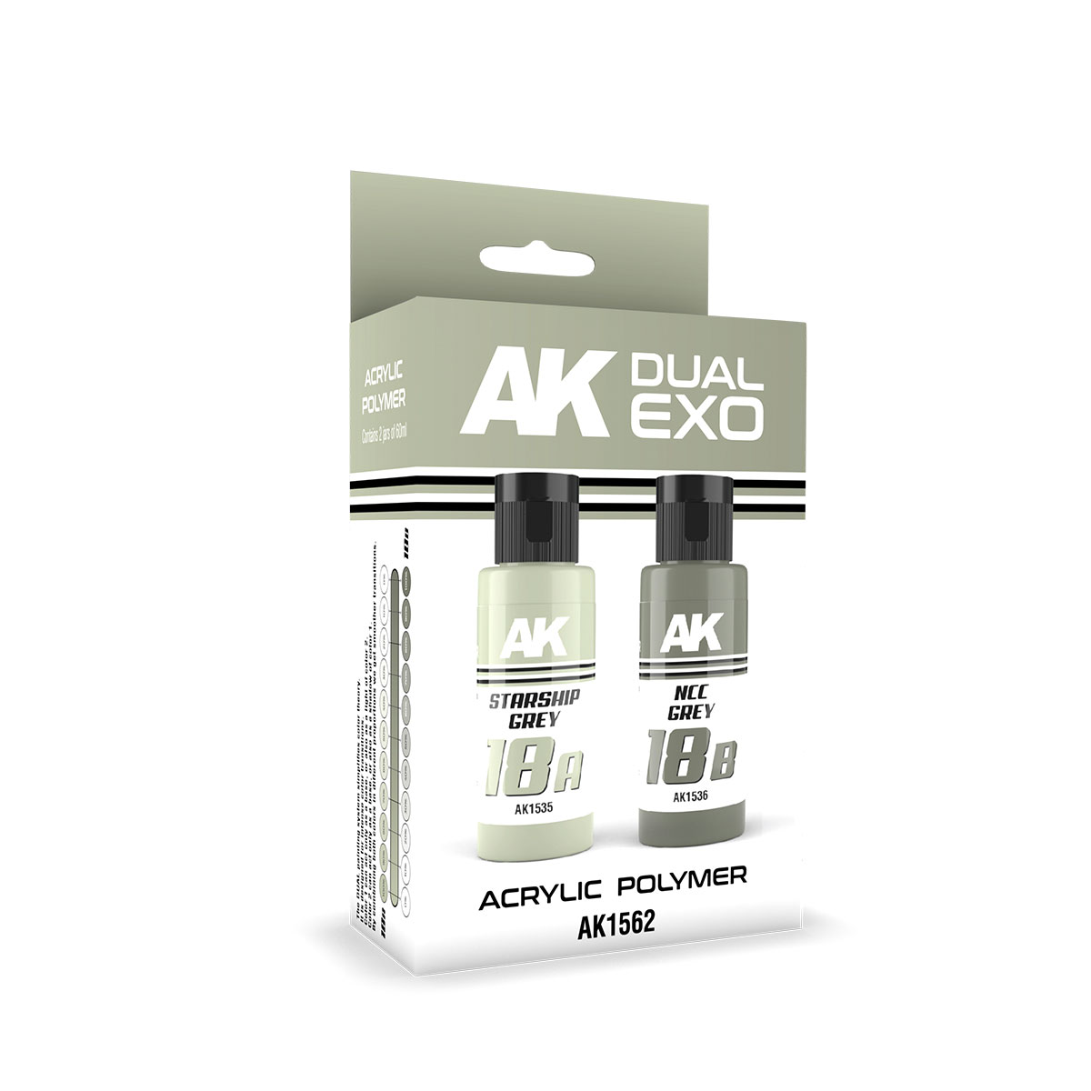 Набор красок AK Interactive Dual Exo - 18A звездолётный серый 18B NCC серый AK1562, Звездолётный серый и ncc серый
Набор красок AK Interactive Dual Exo - 18A звездолётный серый 18B NCC серый AK1562, Звездолётный серый и ncc серый
