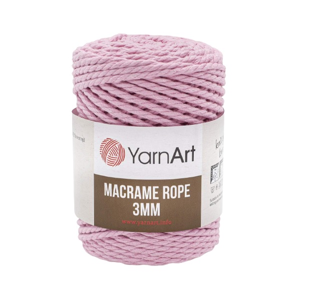 Пряжа YarnArt Macrame Rope 3мм, 250г, 63м (хлопок, вискоза) (762 розовый), 4 мотка, Macrame Rope 3мм
Пряжа YarnArt Macrame Rope 3мм, 250г, 63м (хлопок, вискоза) (762 розовый), 4 мотка, Macrame Rope 3мм
