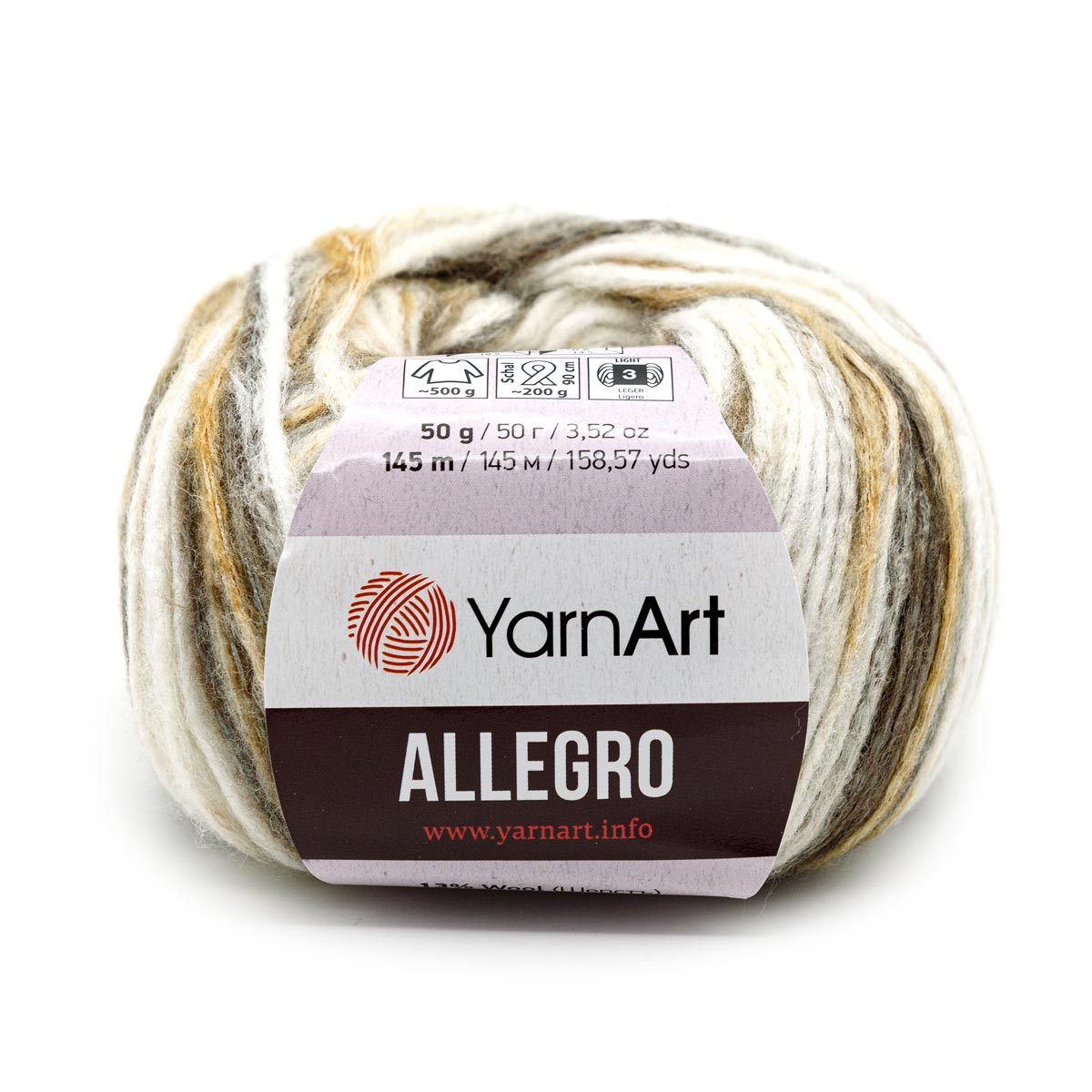 Пряжа YarnArt Allegro 50г, 145м (шерсть, полиамид, акрил) (741 секционный), 10 мотков, Коричневый, Allegro
Пряжа YarnArt Allegro 50г, 145м (шерсть, полиамид, акрил) (741 секционный), 10 мотков, Коричневый, Allegro