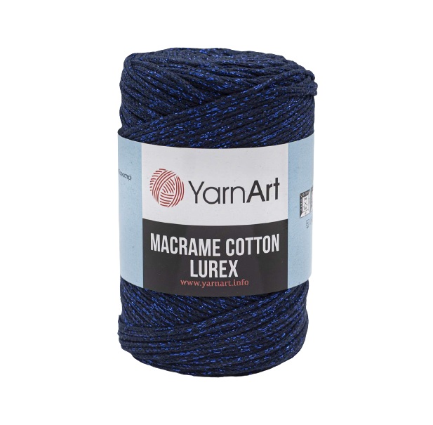 Пряжа YarnArt 'Macrame cotton Lurex' 250гр 205м (металлик) (740 синий), 4 мотка, Macrame cotton Lurex
Пряжа YarnArt 'Macrame cotton Lurex' 250гр 205м (металлик) (740 синий), 4 мотка, Macrame cotton Lurex