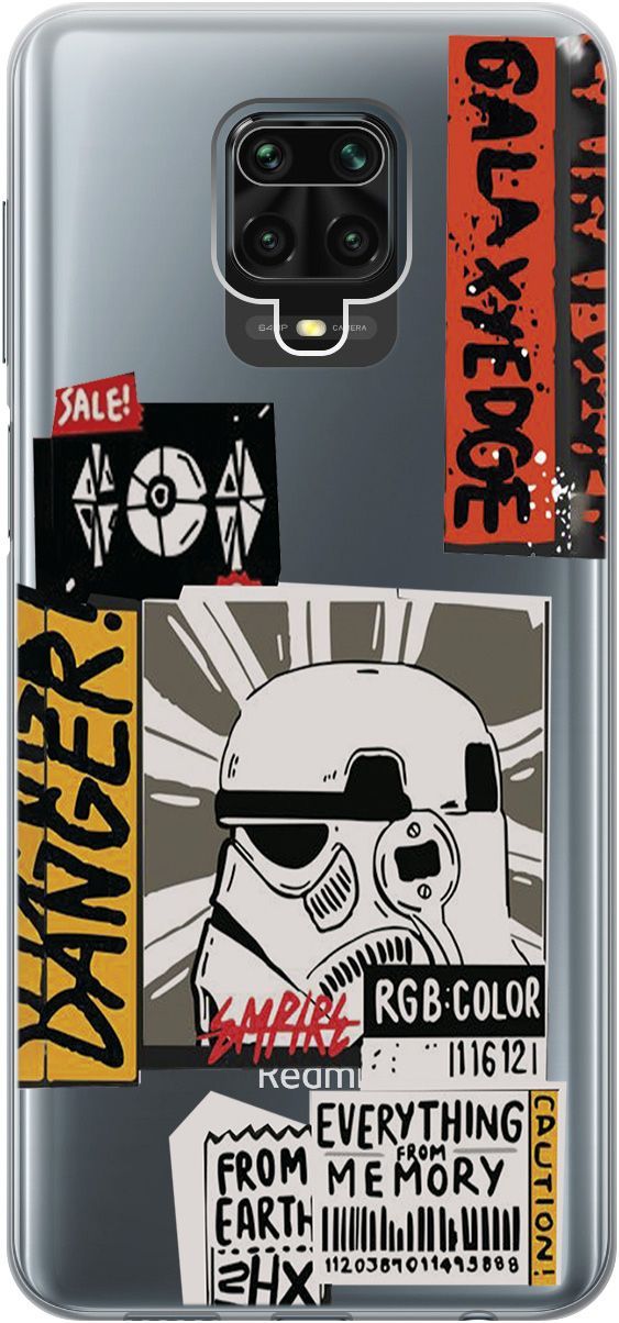 Чехол на Xiaomi Redmi Note 9s "Stormtrooper Stickers" прозрачный, Прозрачный;белый, 5588
Чехол на Xiaomi Redmi Note 9s "Stormtrooper Stickers" прозрачный, Прозрачный;белый, 5588