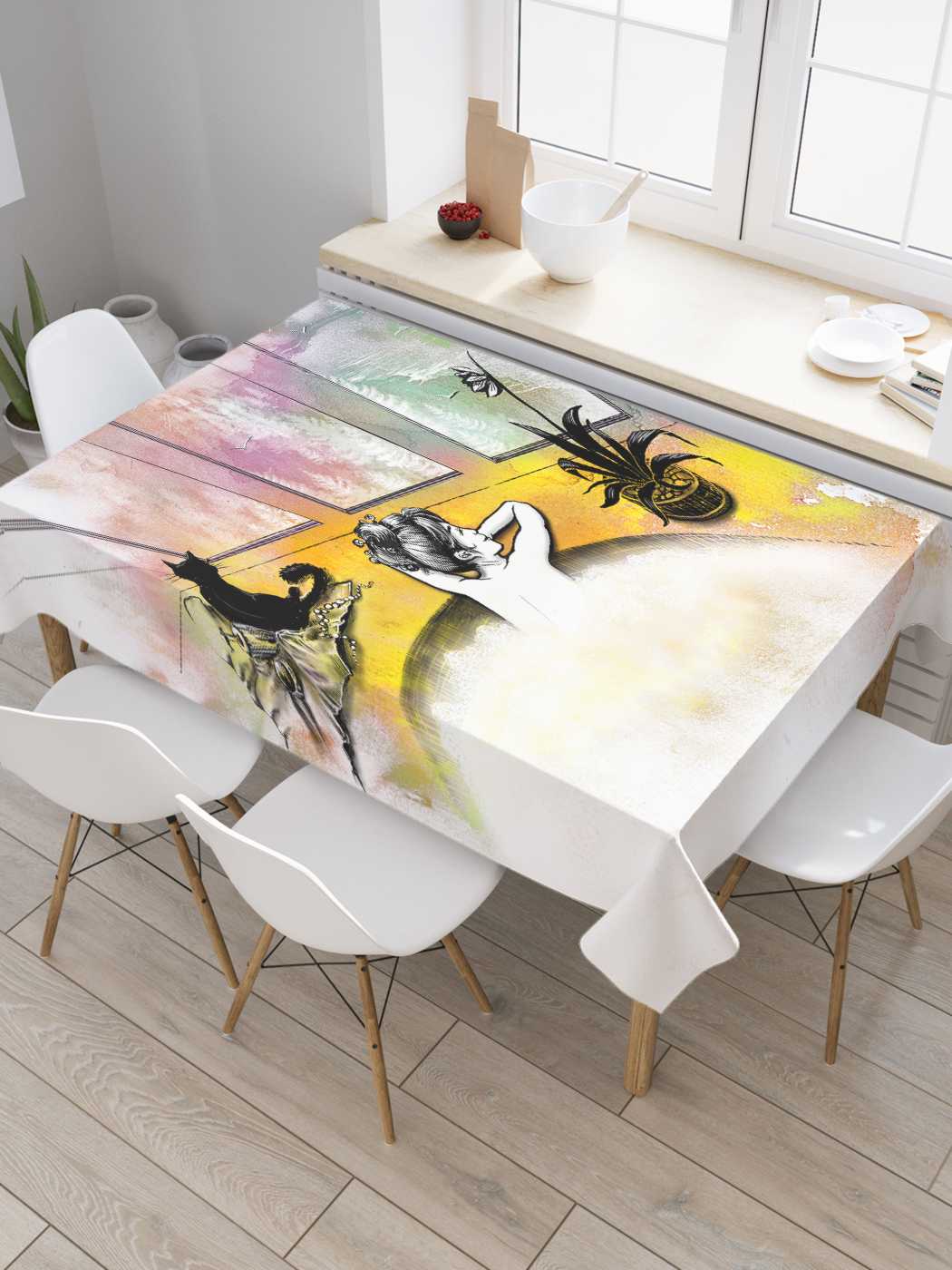 Скатерть прямоугольная JoyArty "Мечтательная девушка у окна" из оксфорда, 120x145 см, Серый, Мечтательная девушка у окна
Скатерть прямоугольная JoyArty "Мечтательная девушка у окна" из оксфорда, 120x145 см, Серый, Мечтательная девушка у окна