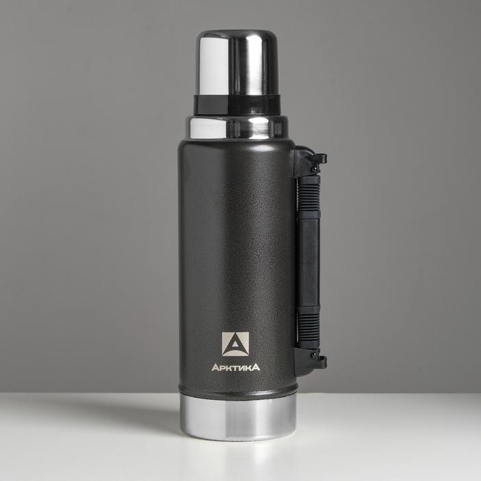 фото Термос "арктика", 1.25 л, сохраняет тепло 40 ч, 33 х 9.6 см, черный