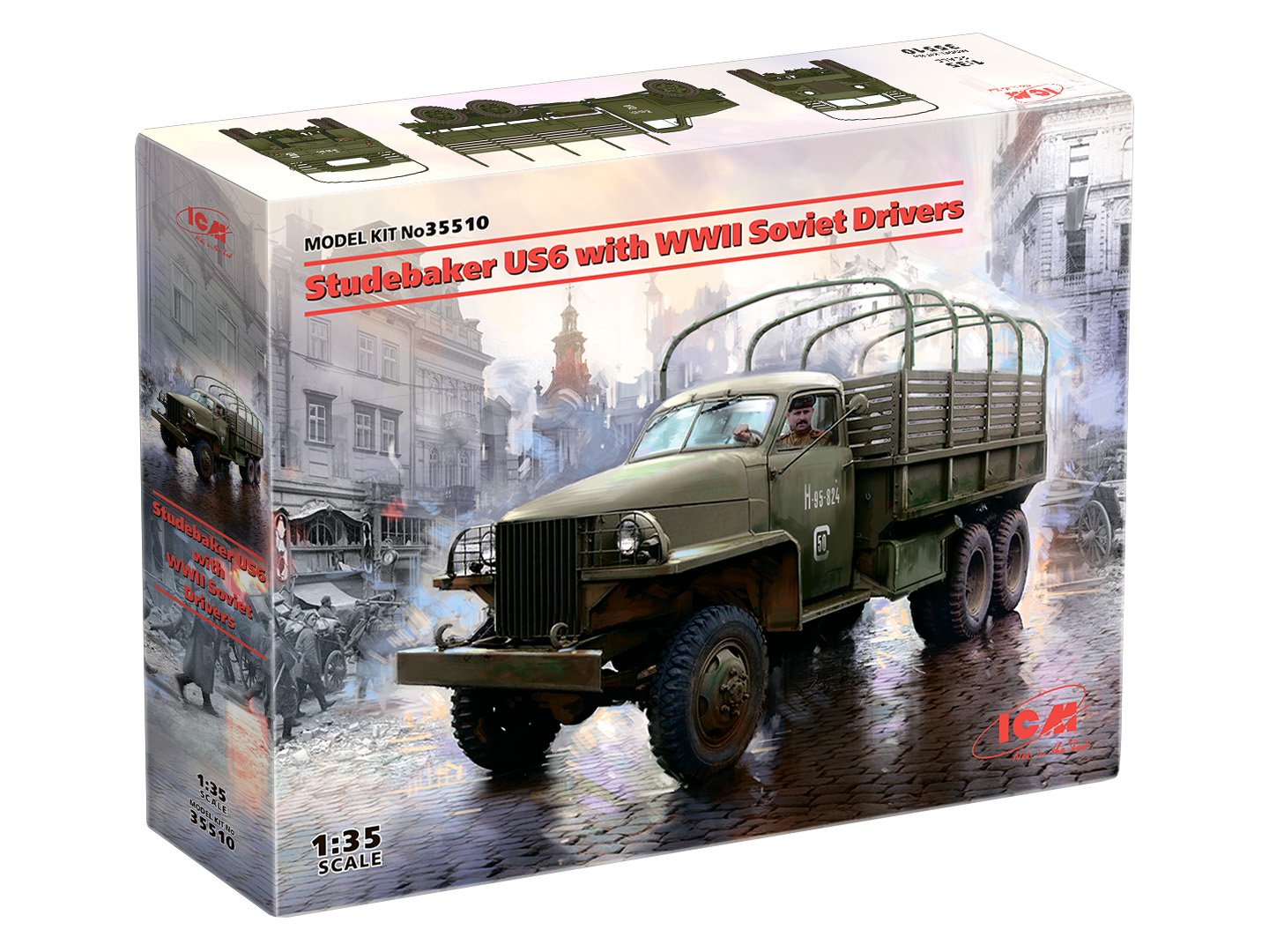 Сборная модель ICM 1/35 Сборная модель Studebaker US6 с советскими водителями II МВ 35510
Сборная модель ICM 1/35 Сборная модель Studebaker US6 с советскими водителями II МВ 35510