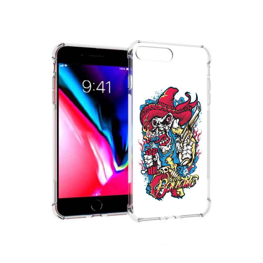 Чехол MyPads Tocco для Apple iPhone 8 Plus нарисованный скелет с писталетом, Прозрачный, Tocco
Чехол MyPads Tocco для Apple iPhone 8 Plus нарисованный скелет с писталетом, Прозрачный, Tocco