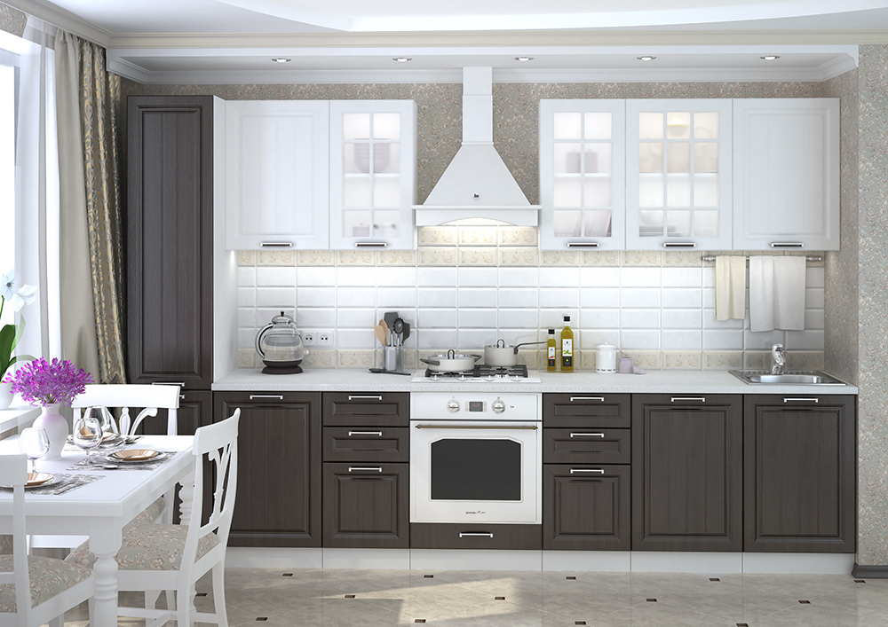 Кухня "Прага" Белый/Белое дерево и Венге премиум 3.3 м
Кухня "Прага" Белый/Белое дерево и Венге премиум 3.3 м