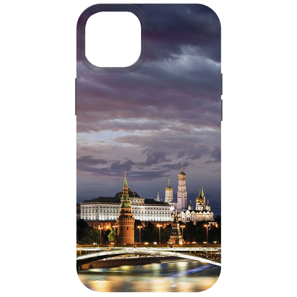 Чехол-накладка Krutoff Soft Case Россия, Московский Кремль для iPhone 14 Plus черный 
Чехол-накладка Krutoff Soft Case Россия, Московский Кремль для iPhone 14 Plus черный