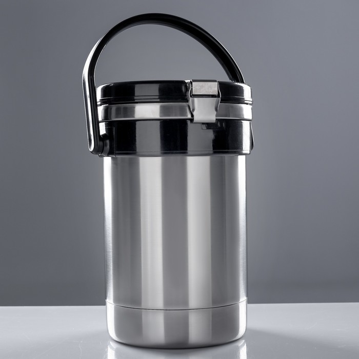 фото Термос для еды "экспресс" 1с2391, с широким горлом, 1.5 л (3 секции × 0.5 л), 74 °с, 6 ч nobrand