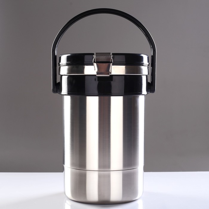 фото Термос для еды "экспресс" 1с934, 2 контейнера, 2.5 л (0.6 + 0.6 + 1,3 л), 55 °с, 8 ч nobrand