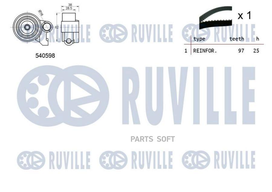 Комплект Грм Toyota 2.5/3.0D 2001 = (Ролик 1Шт+Ремень 97X25) 1Шт Ruville 550270
Комплект Грм Toyota 2.5/3.0D 2001 = (Ролик 1Шт+Ремень 97X25) 1Шт Ruville 550270