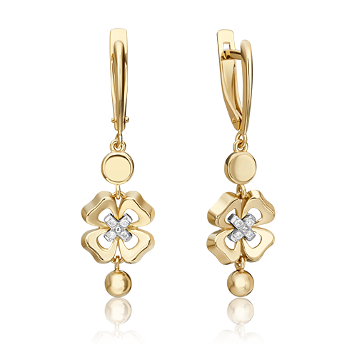 Серьги подвески из белого золота/желтого золота PLATINA jewelry 02-4815-00, бриллиант, 02-4815-00
Серьги подвески из белого золота/желтого золота PLATINA jewelry 02-4815-00, бриллиант, 02-4815-00