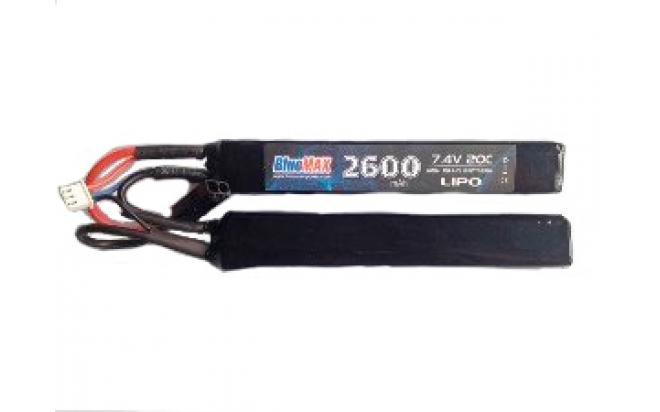 АКБ BlueMax 7.4V Li-Po 2600 mAh 20C двухлепестковый 12,5х21х128 мм М-серия цевье, приклад
АКБ BlueMax 7.4V Li-Po 2600 mAh 20C двухлепестковый 12,5х21х128 мм М-серия цевье, приклад