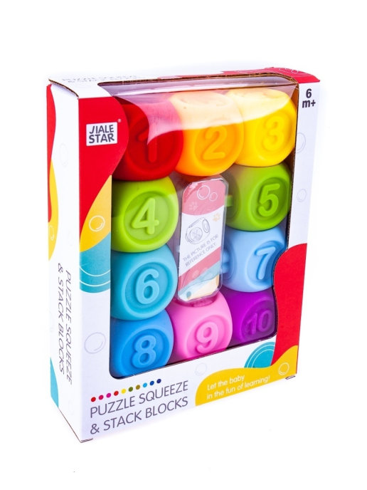 фото Набор мягких кубиков с цифрами jiale star для изучения цифр