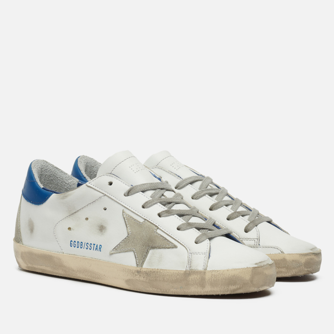 фото Кеды женские golden goose super-star leather/suede star белые 40 eu