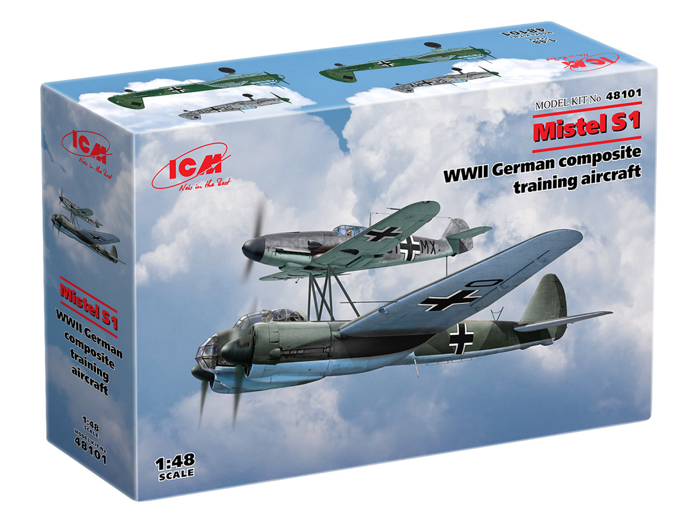 Сборная модель ICM 1/48 Немецкий составной учебный авиационный комплекс Mistel S1 48101
Сборная модель ICM 1/48 Немецкий составной учебный авиационный комплекс Mistel S1 48101