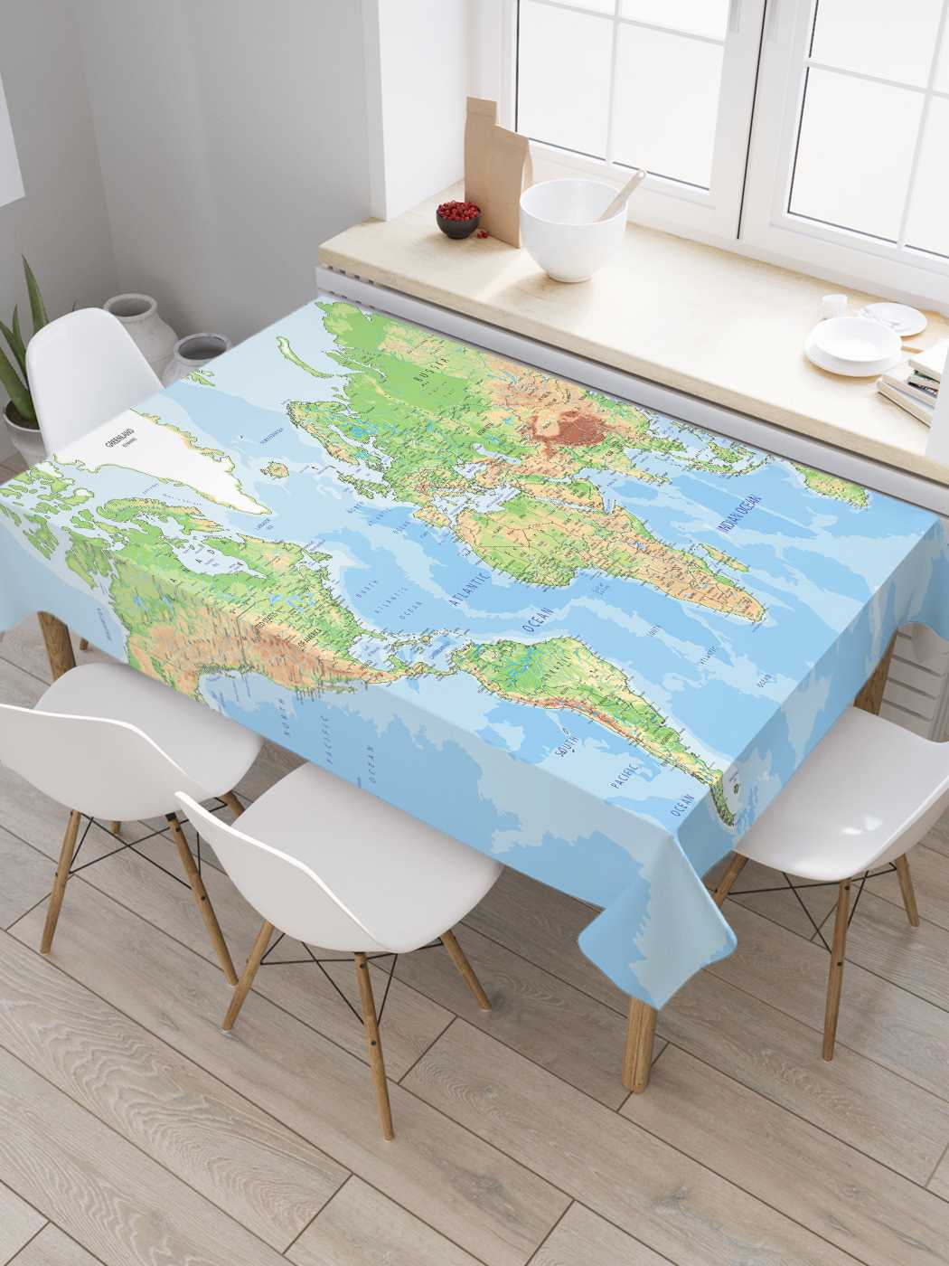 Скатерть прямоугольная JoyArty "Мир на карте" из оксфорда, 120x145 см, Мир на карте 
Скатерть прямоугольная JoyArty "Мир на карте" из оксфорда, 120x145 см, Мир на карте