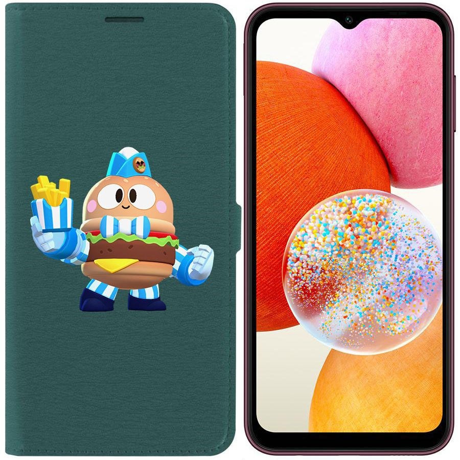 Чехол-книжка Эко для Samsung Galaxy A14 4G (A145) Brawl Stars-Бургер Лу (зелёный опал)
Чехол-книжка Эко для Samsung Galaxy A14 4G (A145) Brawl Stars-Бургер Лу (зелёный опал)