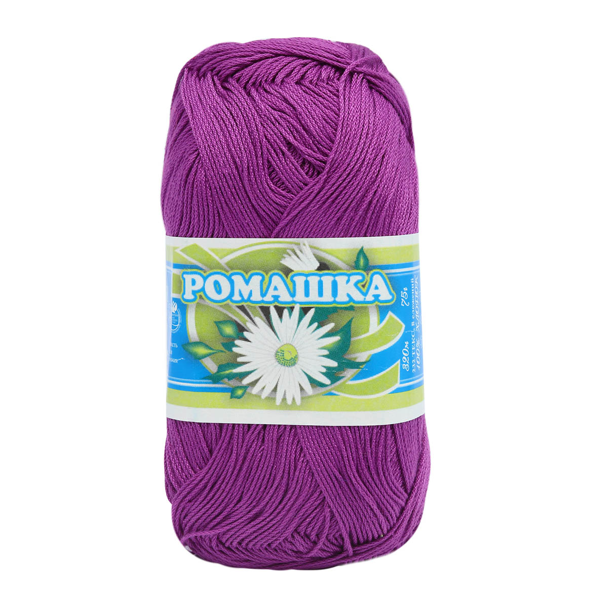 Нитки ПНК им. Кирова Ромашка 75 г, 320 м (100% хлопок) (1710 яркая сирень), 4 мотка, Фиолетовый, Ромашка
Нитки ПНК им. Кирова Ромашка 75 г, 320 м (100% хлопок) (1710 яркая сирень), 4 мотка, Фиолетовый, Ромашка