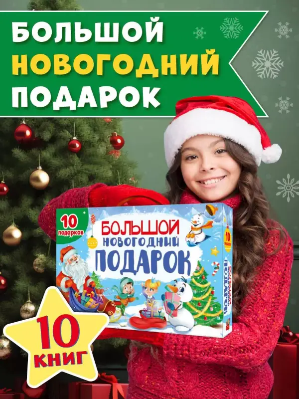 Большой новогодний подарок Дед Мороз с синим мешком, 10 книг в комплекте, Подарочный набор
Большой новогодний подарок Дед Мороз с синим мешком, 10 книг в комплекте, Подарочный набор