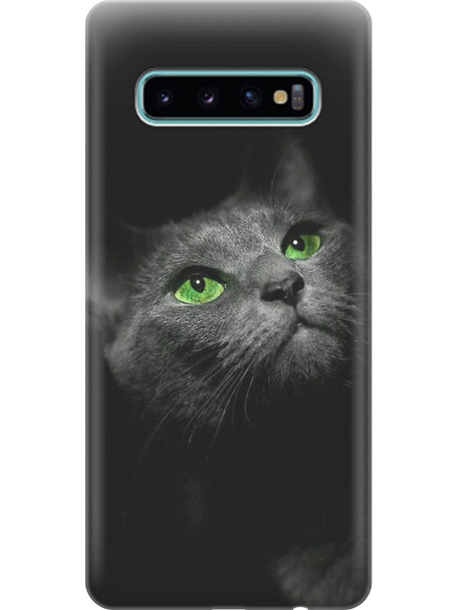Силиконовый чехол на Samsung Galaxy S10+ с принтом "Зеленоглазая кошка", Прозрачный;зеленый;серый;черный, 720461111
Силиконовый чехол на Samsung Galaxy S10+ с принтом "Зеленоглазая кошка", Прозрачный;зеленый;серый;черный, 720461111