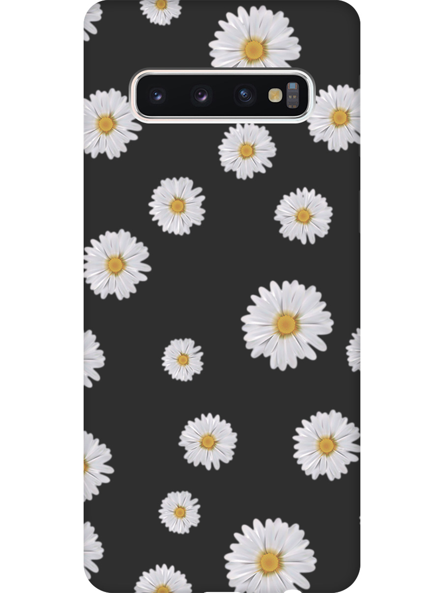 Силиконовый чехол на Samsung Galaxy S10 с принтом "Ромашки" матовый черный, Черный;прозрачный;серый, 720461321
Силиконовый чехол на Samsung Galaxy S10 с принтом "Ромашки" матовый черный, Черный;прозрачный;серый, 720461321