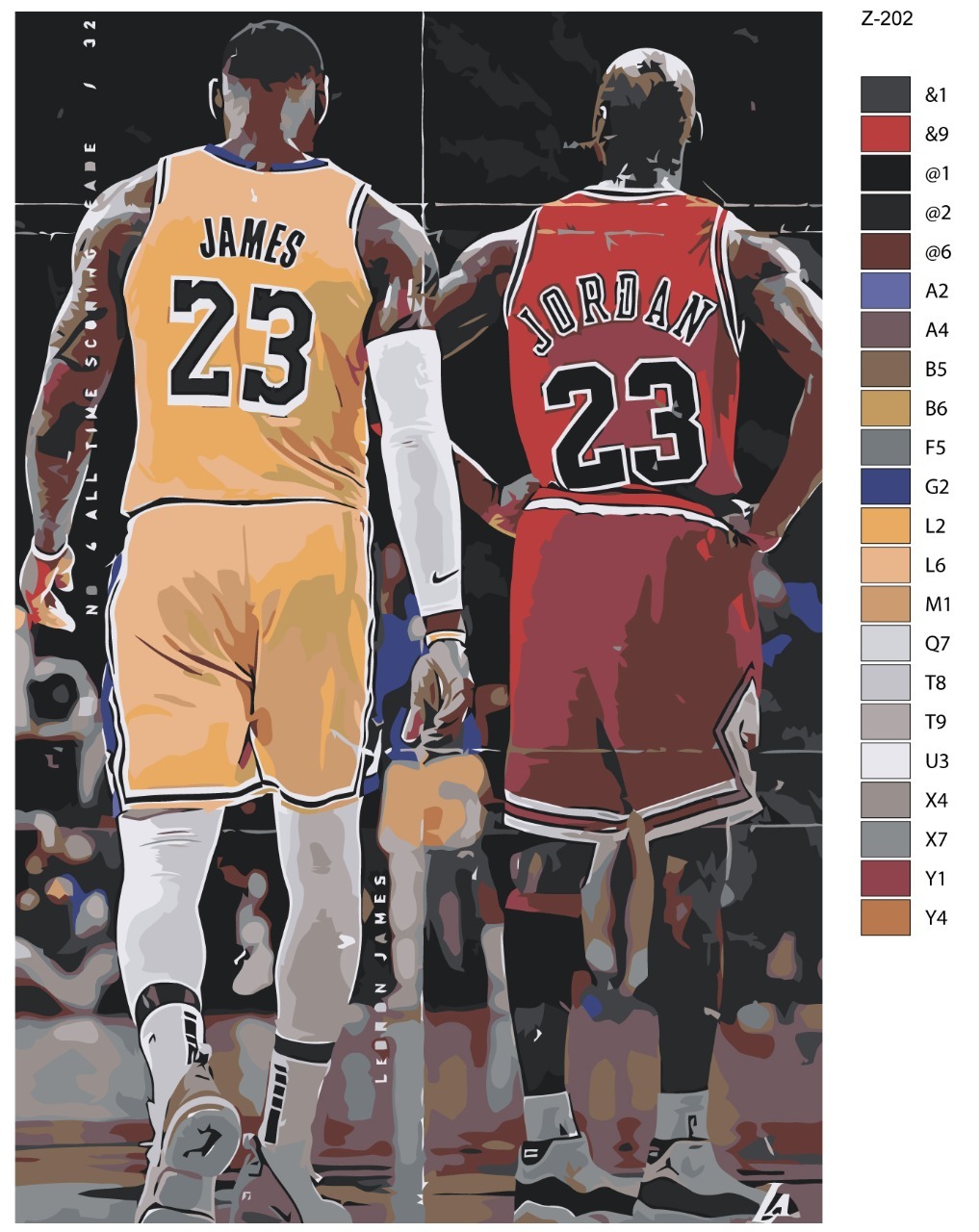 Картина по номерам BRUSHES-PAINTS Z-202, Баскетболисты Джеймс Леброн (Lakers) и Майкл Джордан (Chicago Bulls)
Картина по номерам BRUSHES-PAINTS Z-202, Баскетболисты Джеймс Леброн (Lakers) и Майкл Джордан (Chicago Bulls)