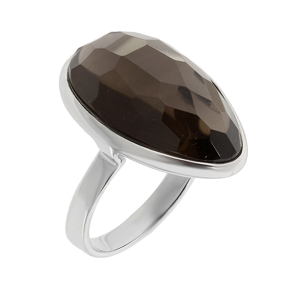 фото Кольцо женское balex jewellery 1436930199 из серебра раухтопаз, р. 16.5
