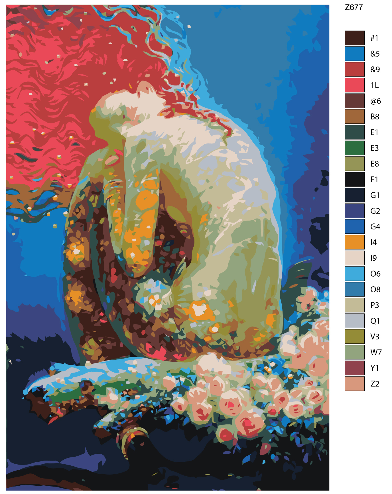 Картина по номерам BRUSHES-PAINTS Z-677, Репродукция Виктора Низовцева. Женщина и цветы 
Картина по номерам BRUSHES-PAINTS Z-677, Репродукция Виктора Низовцева. Женщина и цветы