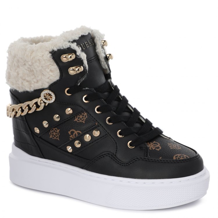фото Кеды женские guess fl8r2yele12 черные 37 eu