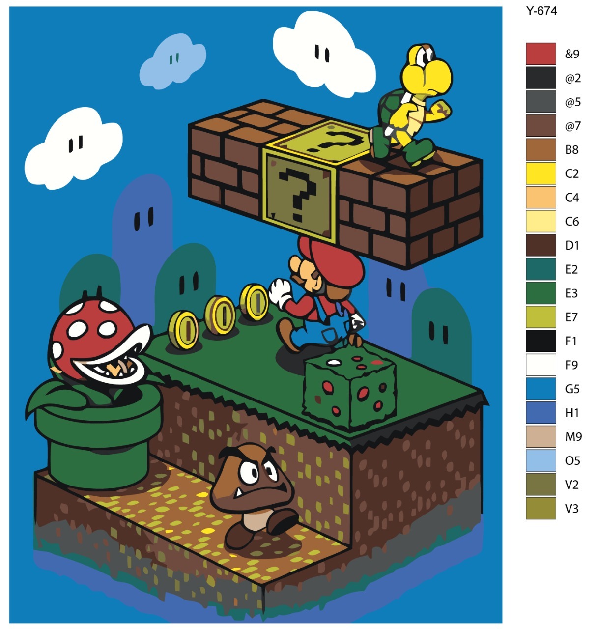 Картина по номерам BRUSHES-PAINTS Y-674, Super Mario (супер Марио). Марио на пути к спасению принцессы
Картина по номерам BRUSHES-PAINTS Y-674, Super Mario (супер Марио). Марио на пути к спасению принцессы
