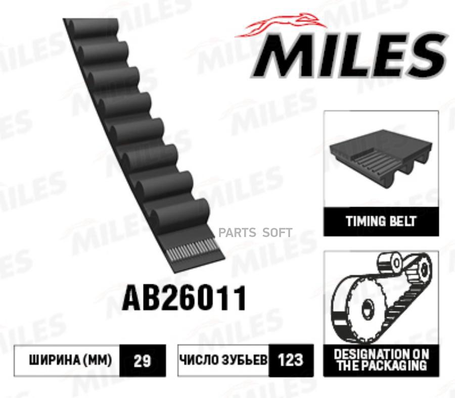 MILES Ремень ГРМ MITSUBISHI GALANT 2.0 92-96/L200 2.0 96-/SPACE WAGON 2.0 92-98 (123X29)
MILES Ремень ГРМ MITSUBISHI GALANT 2.0 92-96/L200 2.0 96-/SPACE WAGON 2.0 92-98 (123X29)