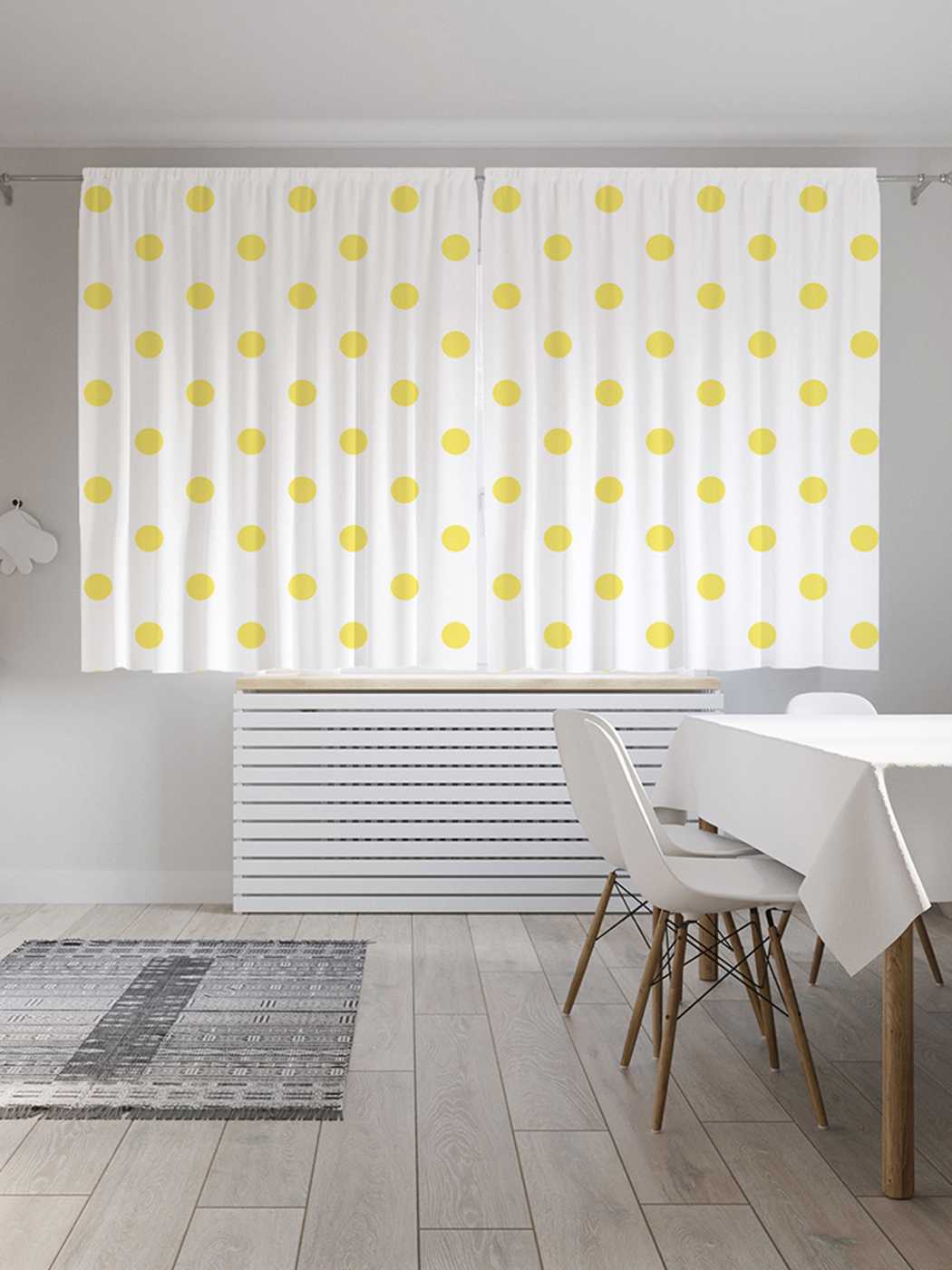 фото Шторы с фотопечатью joyarty "солнечные точки" из сатена, 290х180 см