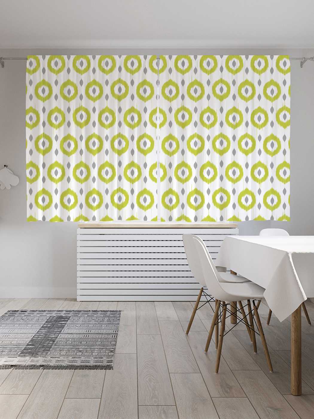 фото Шторы с фотопечатью joyarty "нарядная текстура" из сатена, 290х180 см