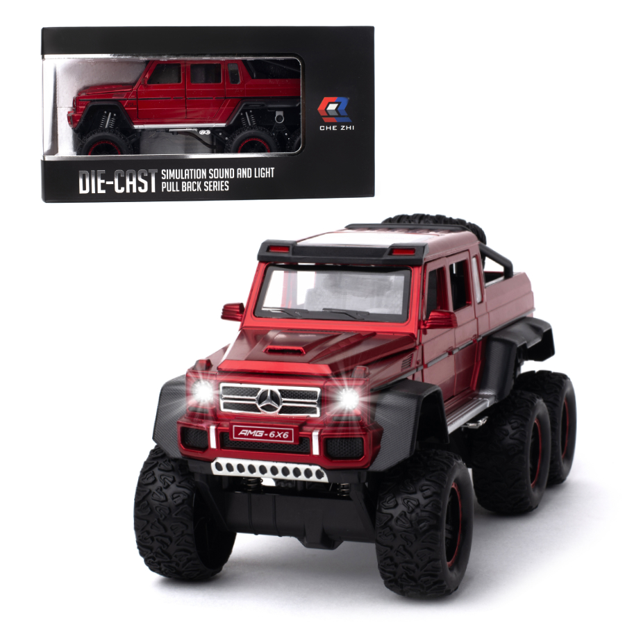 Машинка CHE ZHI Mercedes G-Klass AMG 6х6 1:22 коллекционная красный, CZ122r, Mercedes G-Klass AMG 6х6
Машинка CHE ZHI Mercedes G-Klass AMG 6х6 1:22 коллекционная красный, CZ122r, Mercedes G-Klass AMG 6х6