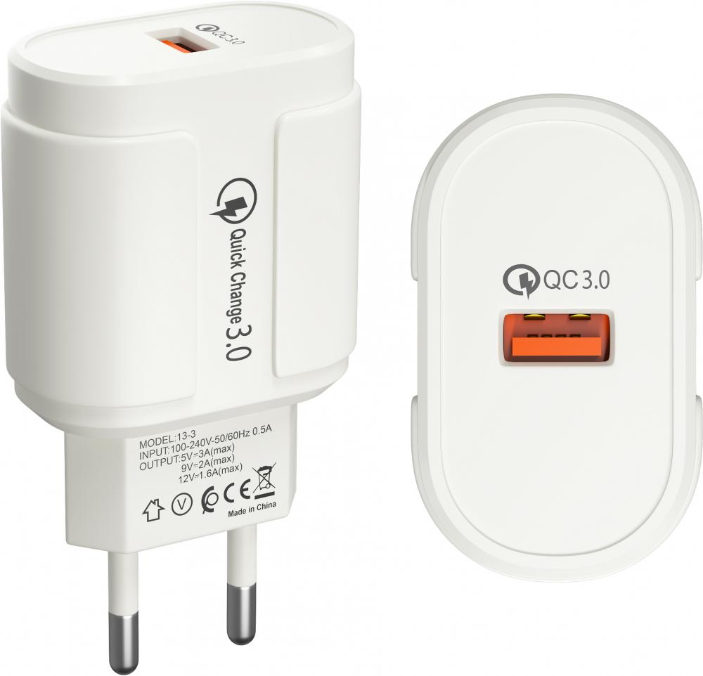 фото Сетевое зарядное устройство qualcomm quick charge 3.0 (белый) gsmin