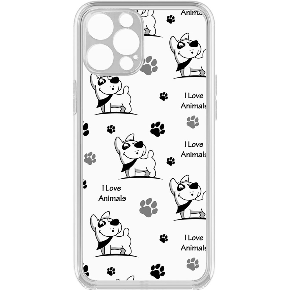Чехол-накладка Krutoff Clear Case Собаки паттерн 2 для iPhone 12 Pro с защитой камеры, Прозрачный
Чехол-накладка Krutoff Clear Case Собаки паттерн 2 для iPhone 12 Pro с защитой камеры, Прозрачный