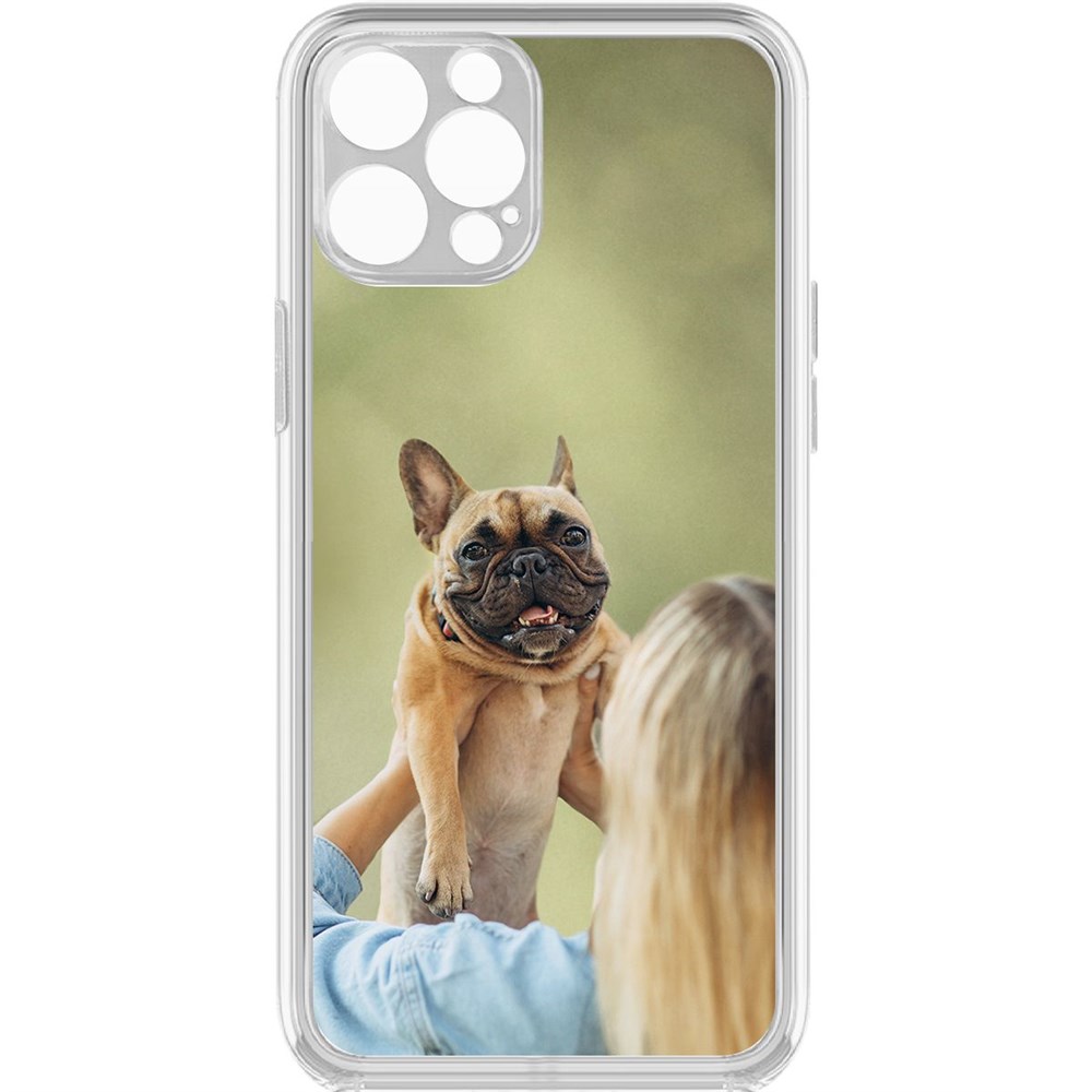 Чехол-накладка Krutoff Clear Case Хозяйка и бульдог для iPhone 12 Pro с защитой камеры, Прозрачный
Чехол-накладка Krutoff Clear Case Хозяйка и бульдог для iPhone 12 Pro с защитой камеры, Прозрачный