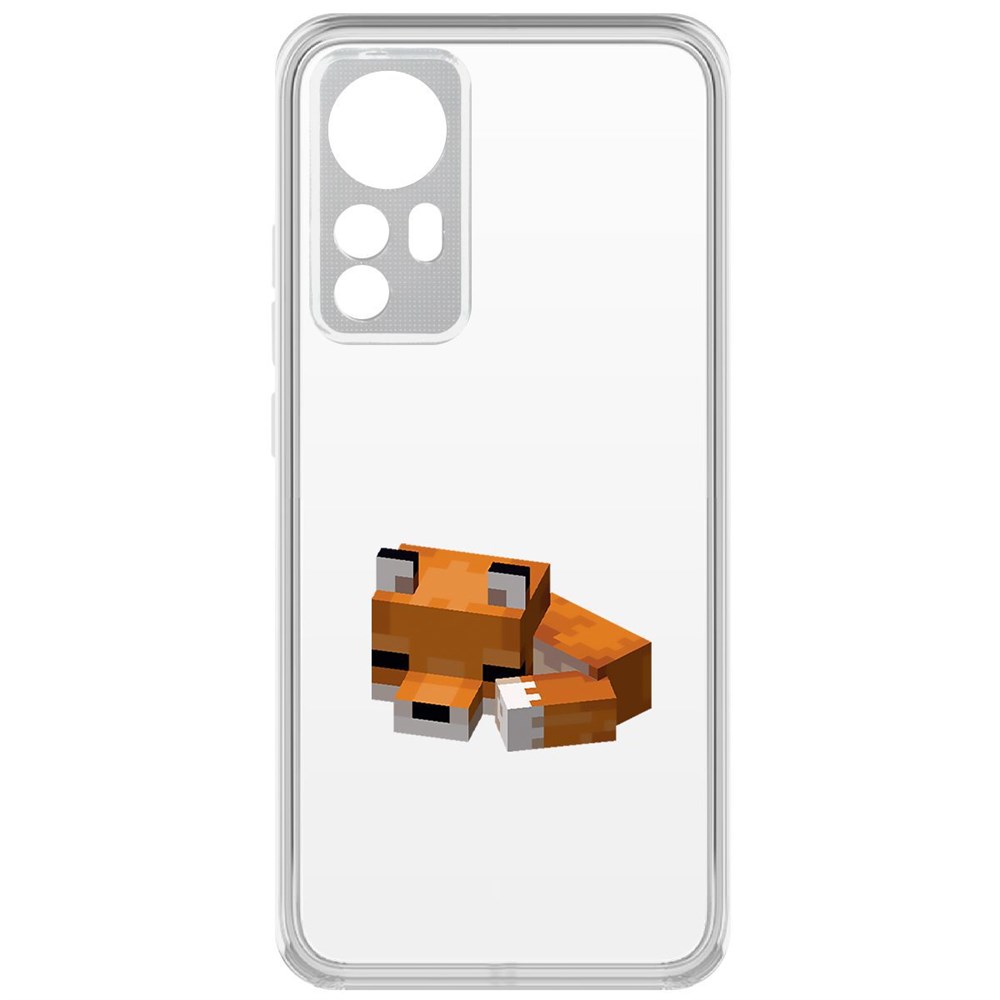 Чехол-накладка Minecraft-Спящий Лисенок для Xiaomi 12X, Прозрачный 
Чехол-накладка Minecraft-Спящий Лисенок для Xiaomi 12X, Прозрачный