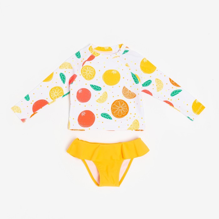 фото Купальник раздельный детский minaku с рукавами, 110-116