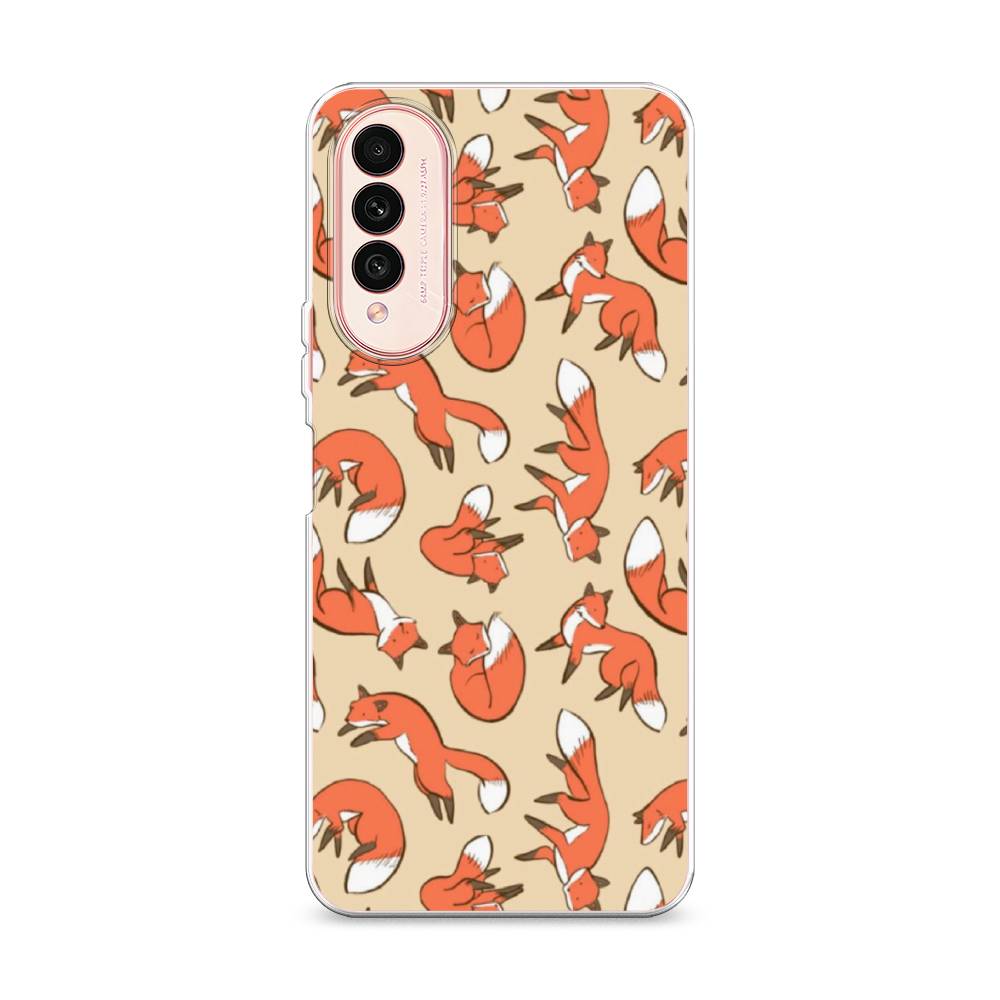 фото Силиконовый чехол "лисички фон" на wiko t50 / вико т50 awog